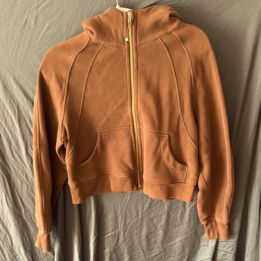 Lululemon Athletica Scuba Oversized Full-Zip Hoodie Brown